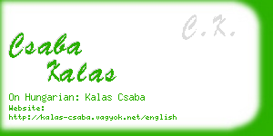 csaba kalas business card